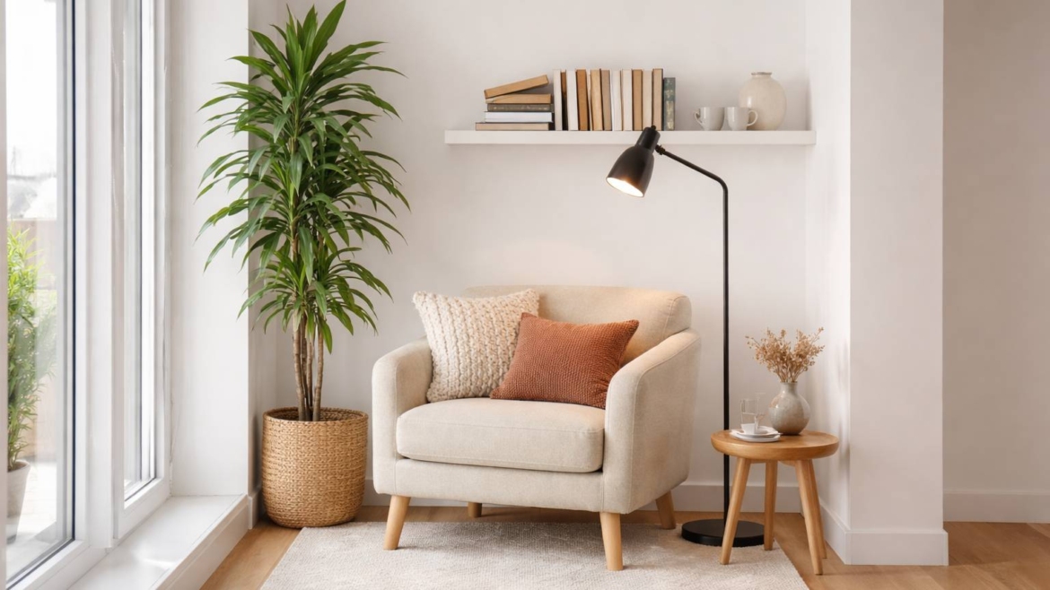 Rincón de lectura en 1 m²: 9 ideas para crearlo con un sillón, una lámpara y poco espacio