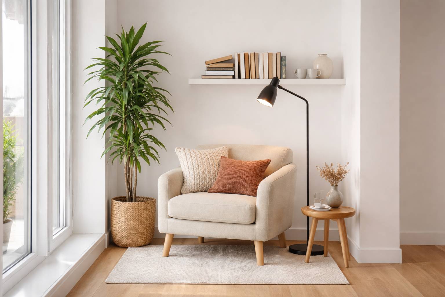 Rincón de lectura en 1 m²: 9 ideas para crearlo con un sillón, una lámpara y poco espacio